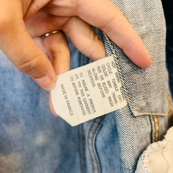 Rare 1980s Type 3 Levi’s Trucker Jacket Made in France Custom Upcycled Size 40 - Picture 10 of 10